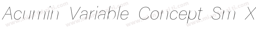 Acumin Variable Concept Sm XL字体转换